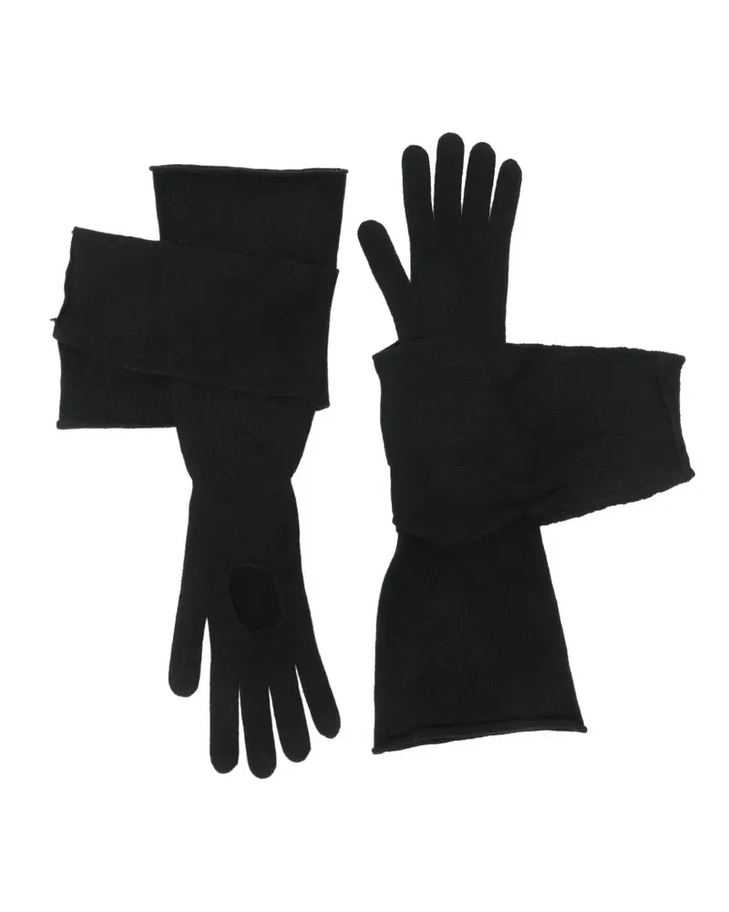 Moschino wool gloves - Schwarz Schwarz