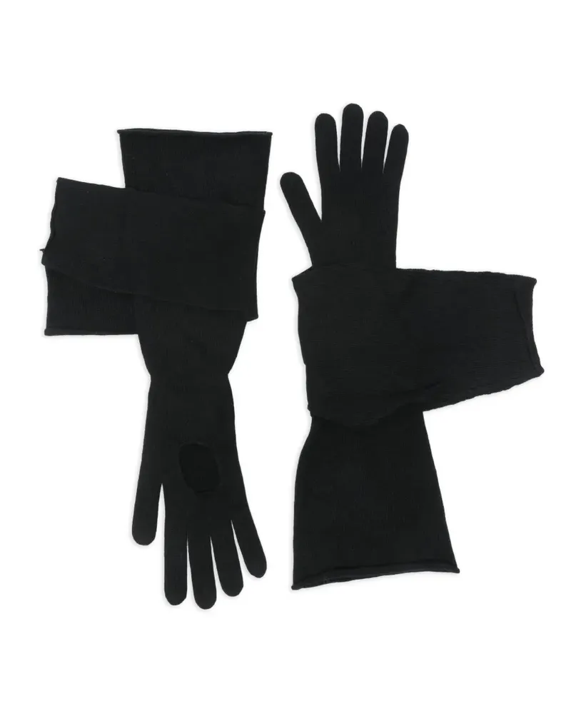 Moschino Handschuhe aus Wolle - Schwarz Schwarz