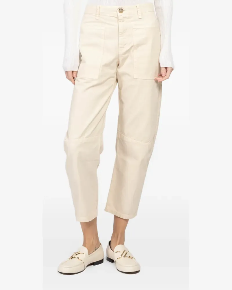 Velvet brylie belted trousers - Nude Nude