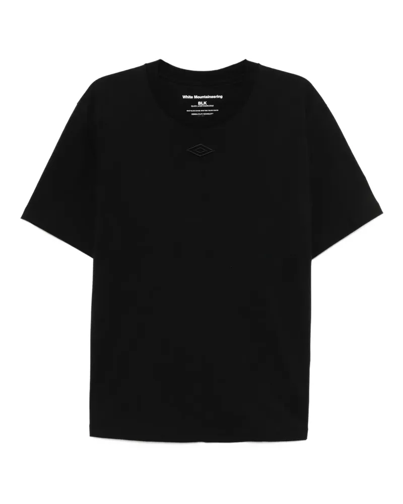 White Mountaineering T-Shirt mit Logo-Stickerei - Schwarz Schwarz