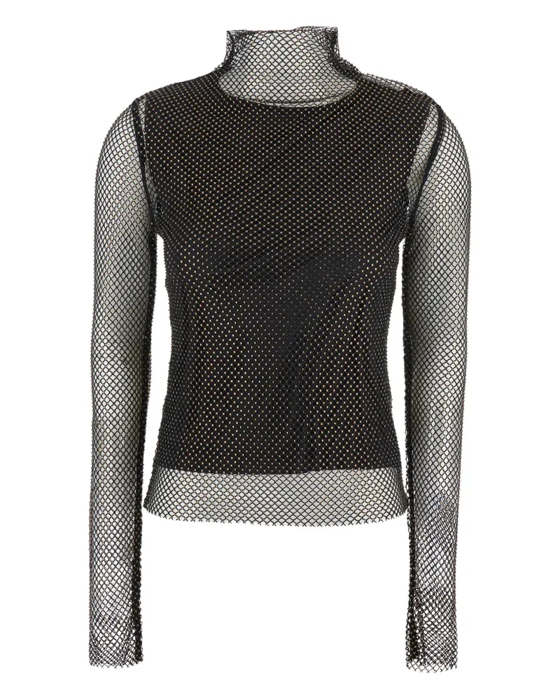 SPORTMAX Gerarda Langarmshirt aus Mesh - Schwarz Schwarz