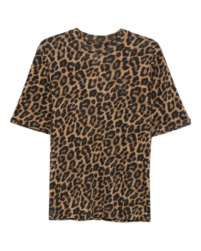 Anine Bing Avi leopard-print T-shirt - Braun Braun