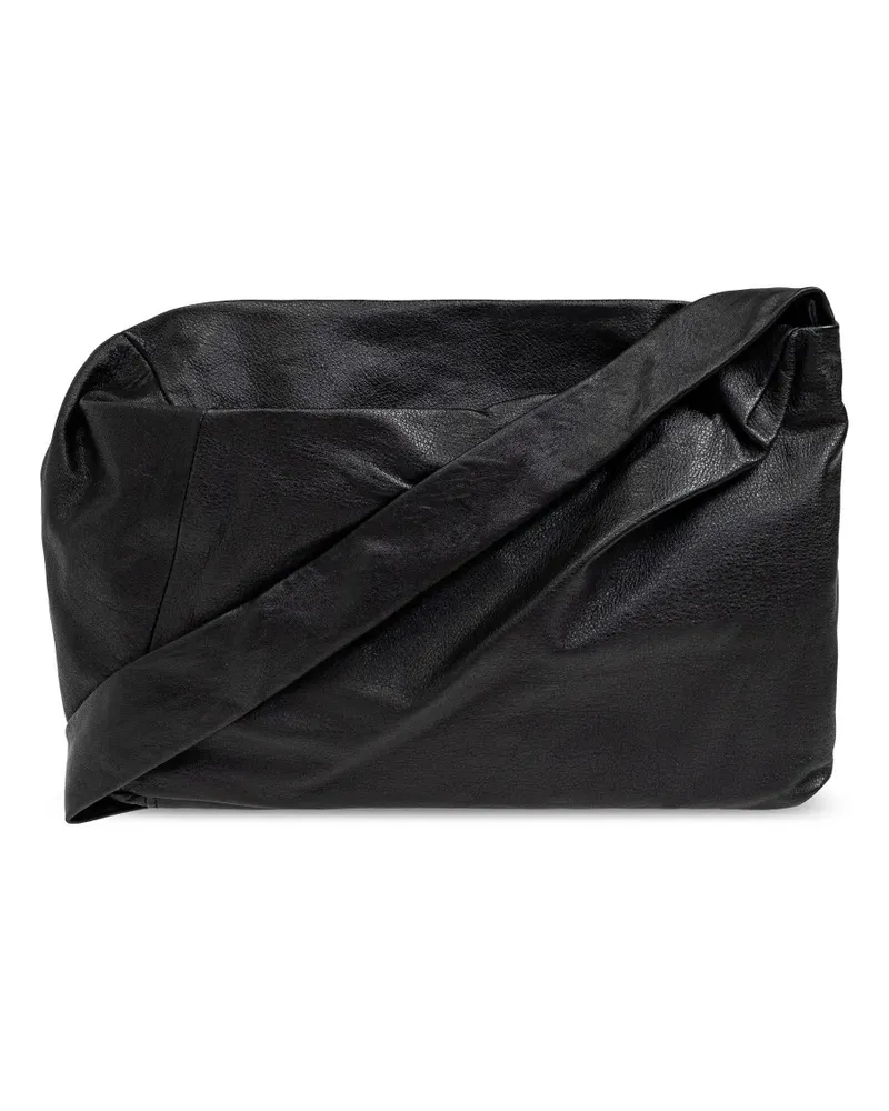 Yohji Yamamoto Asymmetrische Schultertasche - Schwarz Schwarz