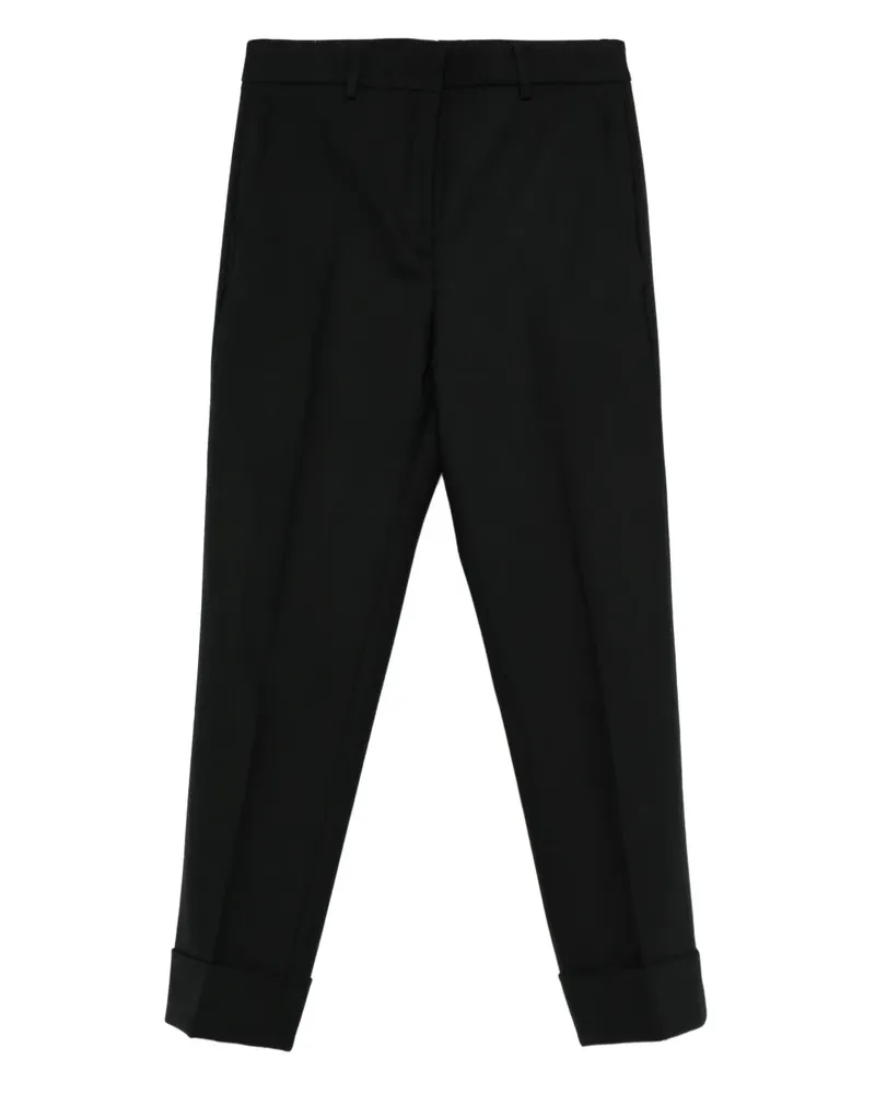 Incotex Hose mit Umschlag - Schwarz Schwarz