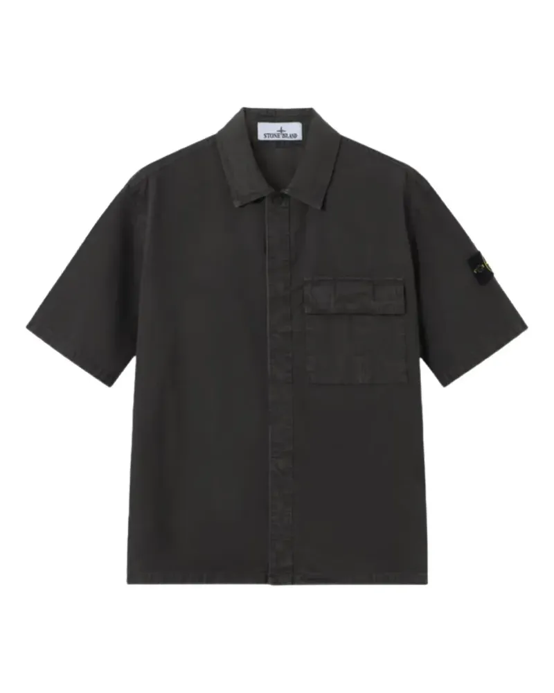 Stone Island Stückgefärbtes Hemd - Grau Grau
