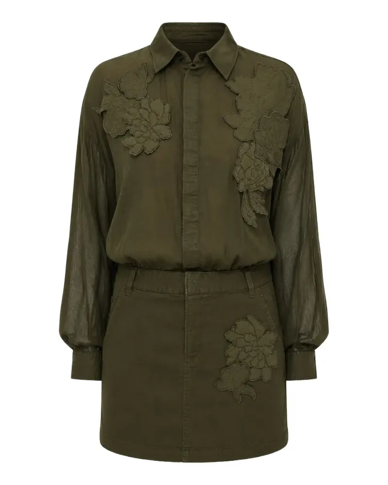Dsquared2 Blossom-patch shirt dress - Grün Grün