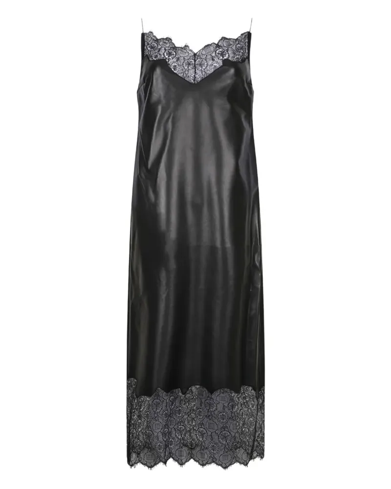 Givenchy Midikleid aus Leder - Schwarz Schwarz