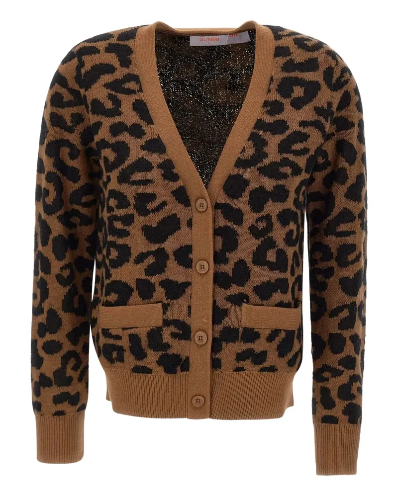 Sun68 Cardigan mit Knöpfen - Braun Braun
