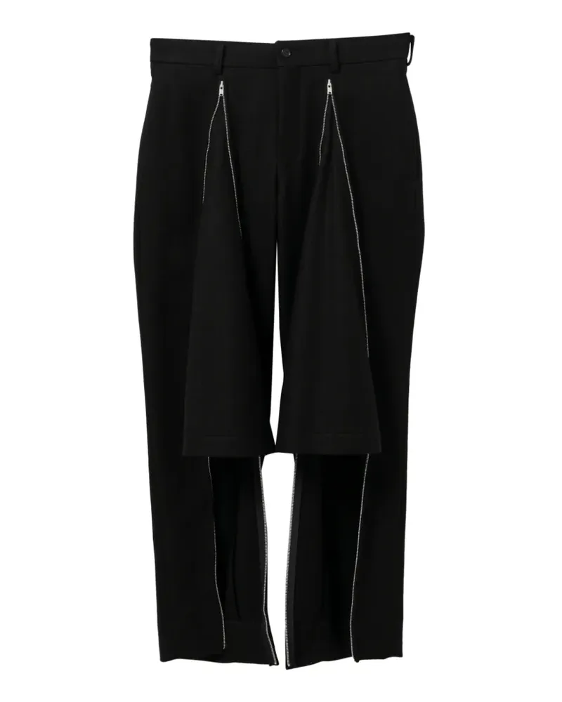 Comme des Garçons Add Contrast Hose - Schwarz Schwarz