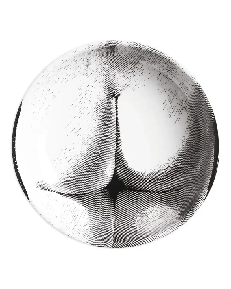 Fornasetti Schüssel mit Print - Weiß Weiß