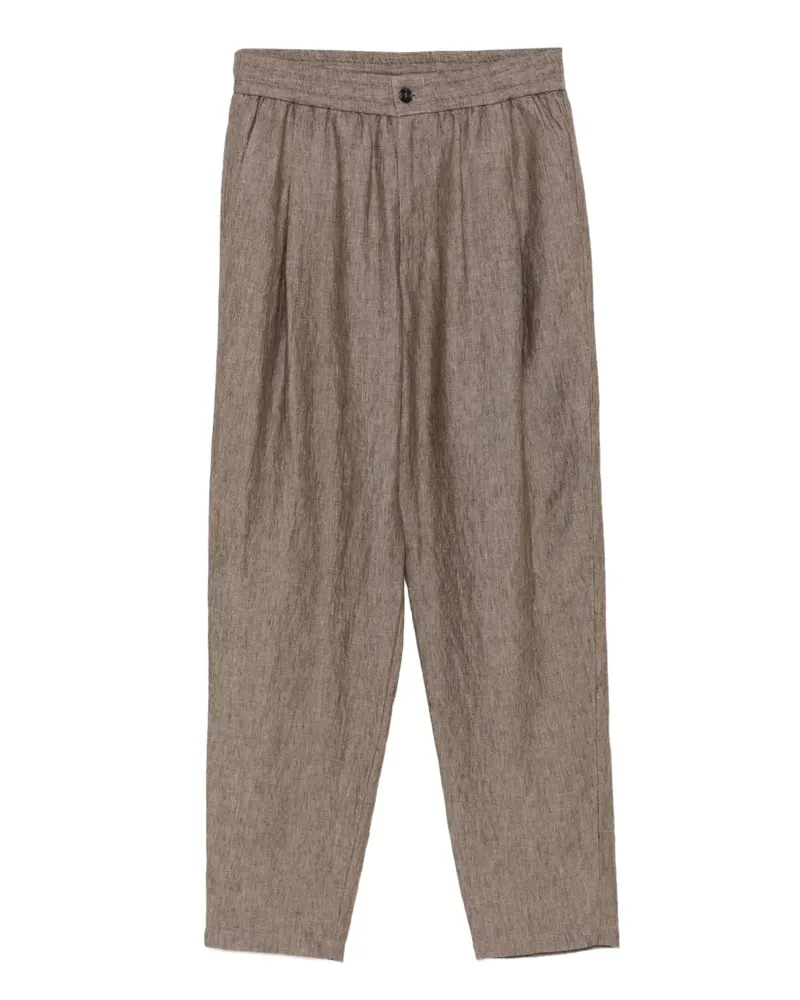 Giorgio Armani Plissierte Hose mit Stretchbund - Braun Braun