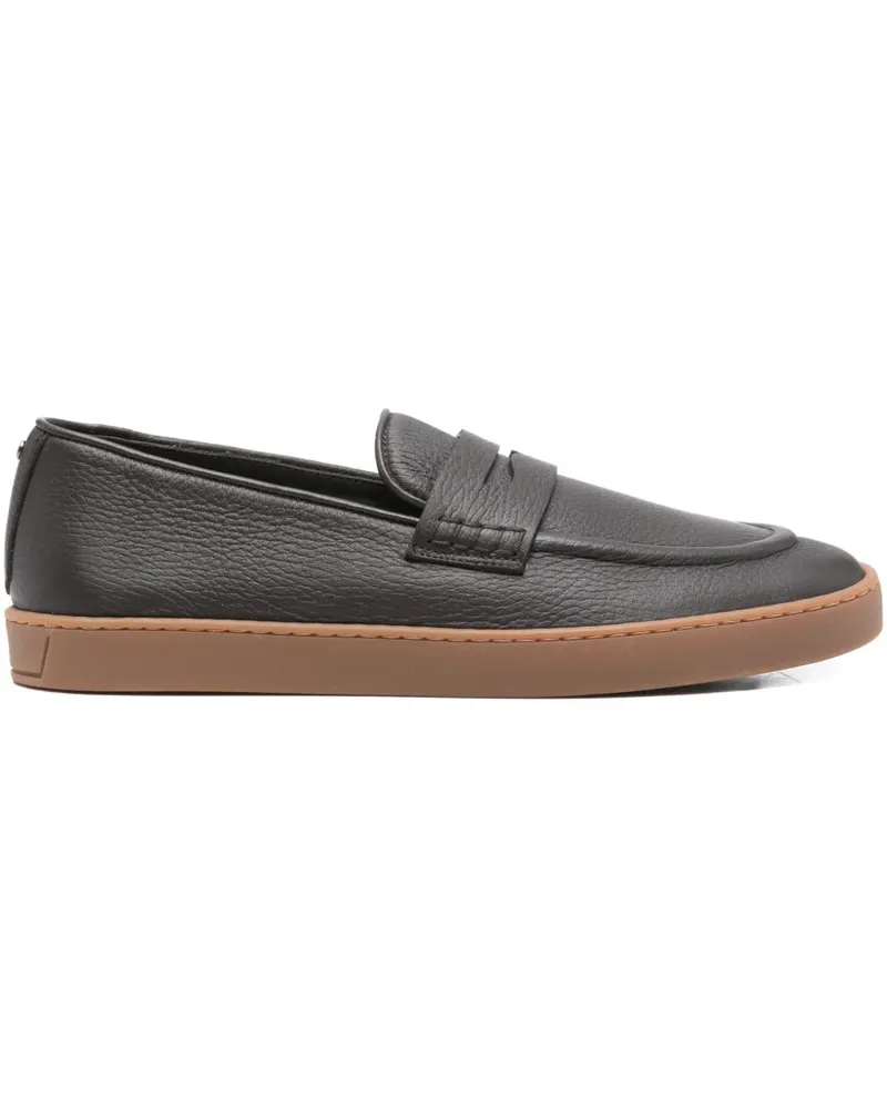 Canali Strukturierte Loafer - Braun Braun