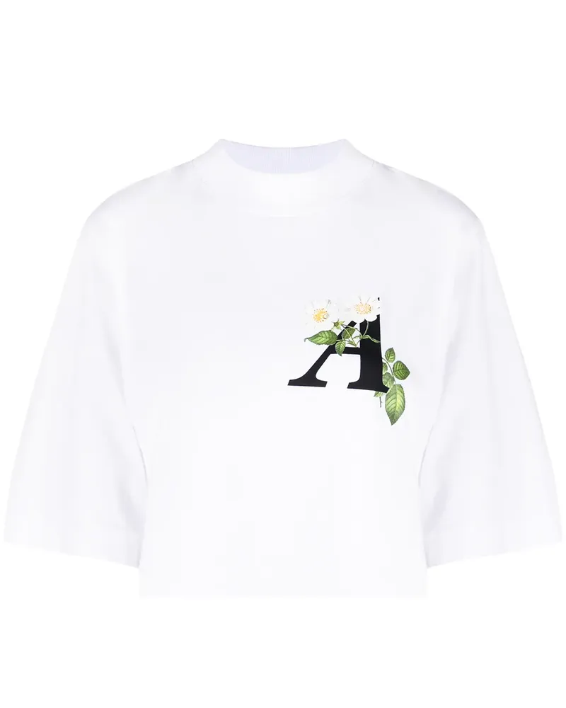Palm Angels T-Shirt mit Logo-Print - Weiß Weiß