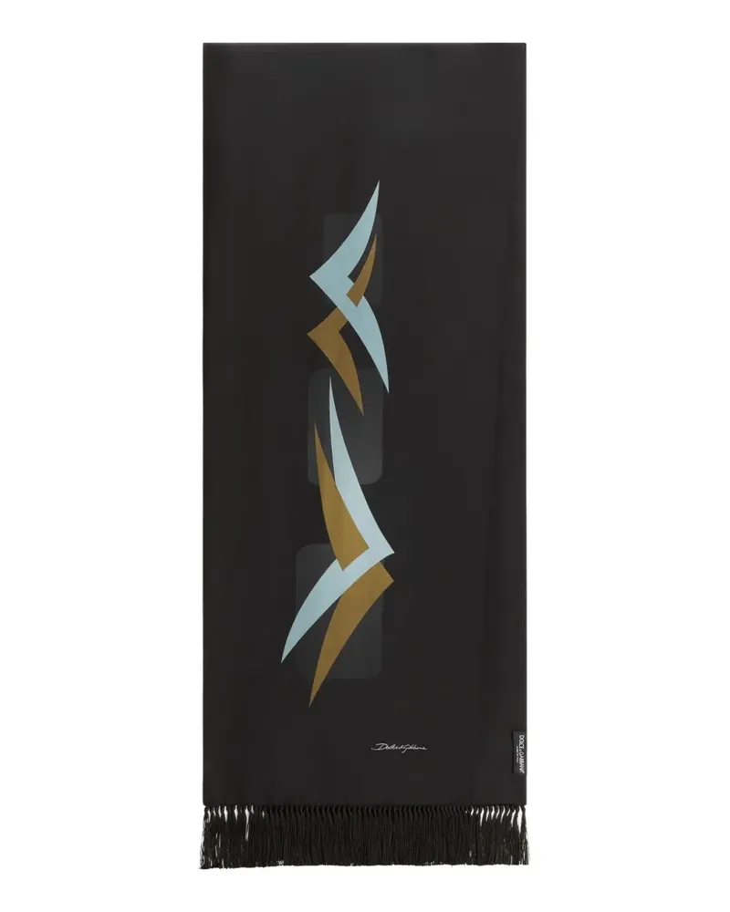 Dolce & Gabbana Schal mit Fransensaum - Grau Grau