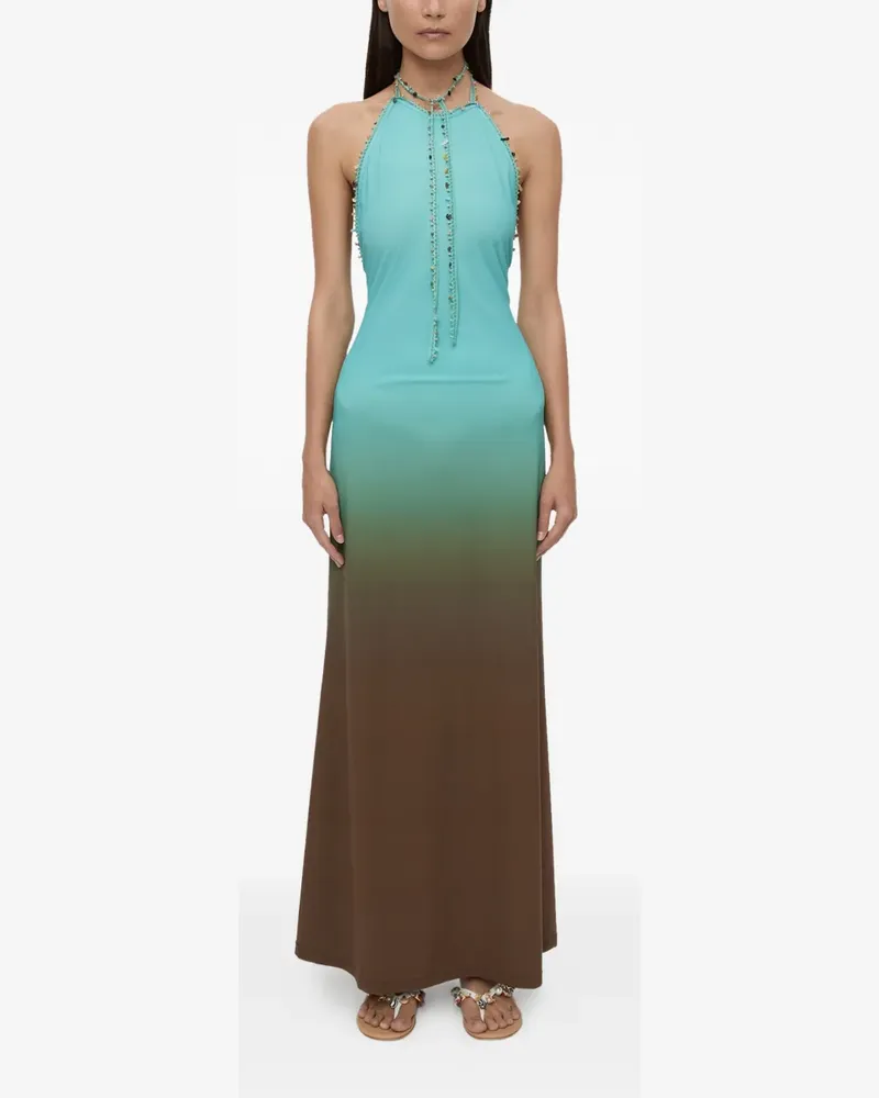 Christopher Esber Langes Ombré-Kleid mit Quarzdetail - Blau Blau