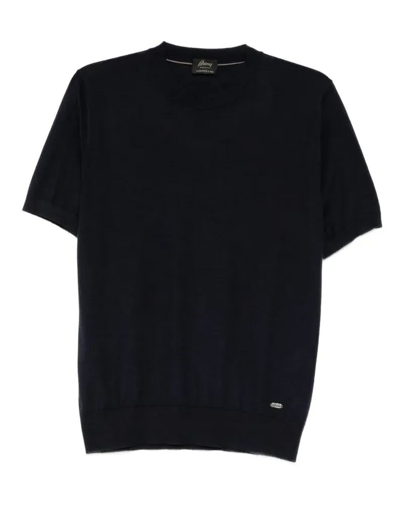 Brioni short-sleeve knitted T-shirt - Blau Blau