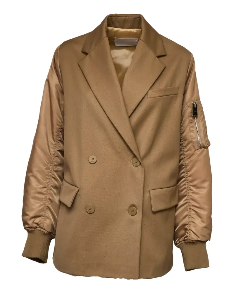 Dondup double-breasted flap-pocket jacket - Braun Braun