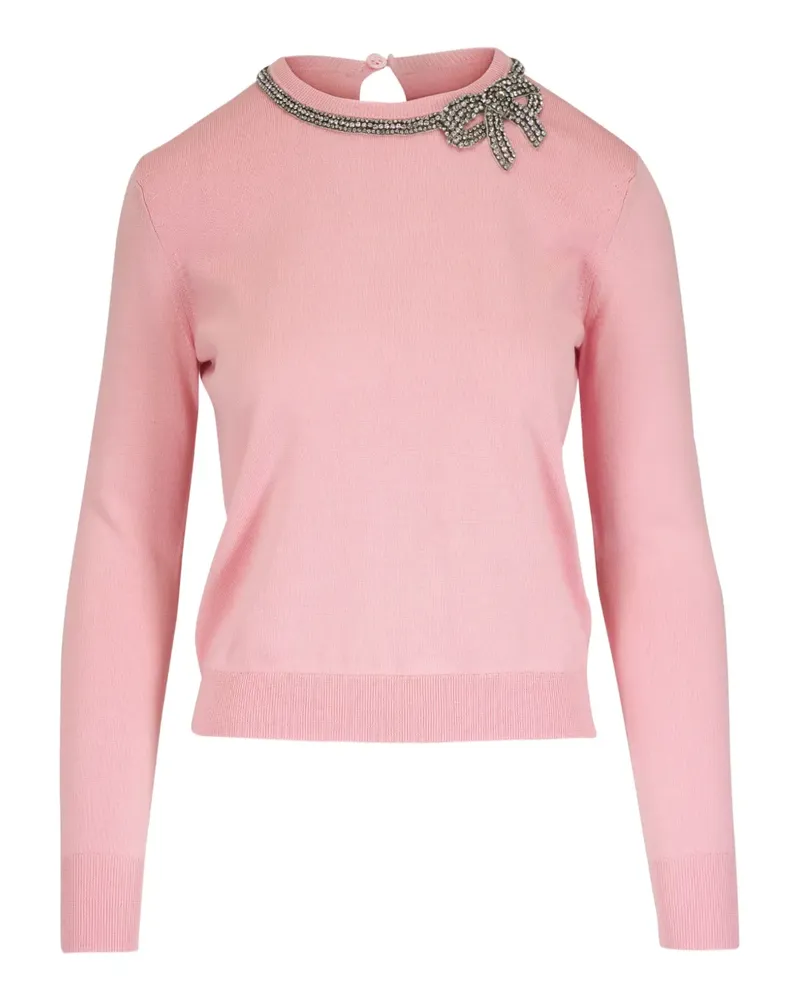 Carolina Herrera New York bow-embellished top - Rosa Rosa