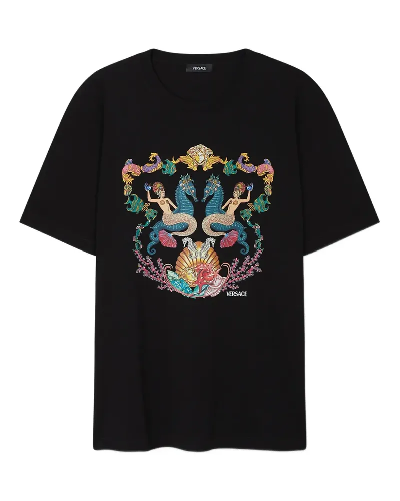 Versace Coral Theatre T-Shirt - Schwarz Schwarz