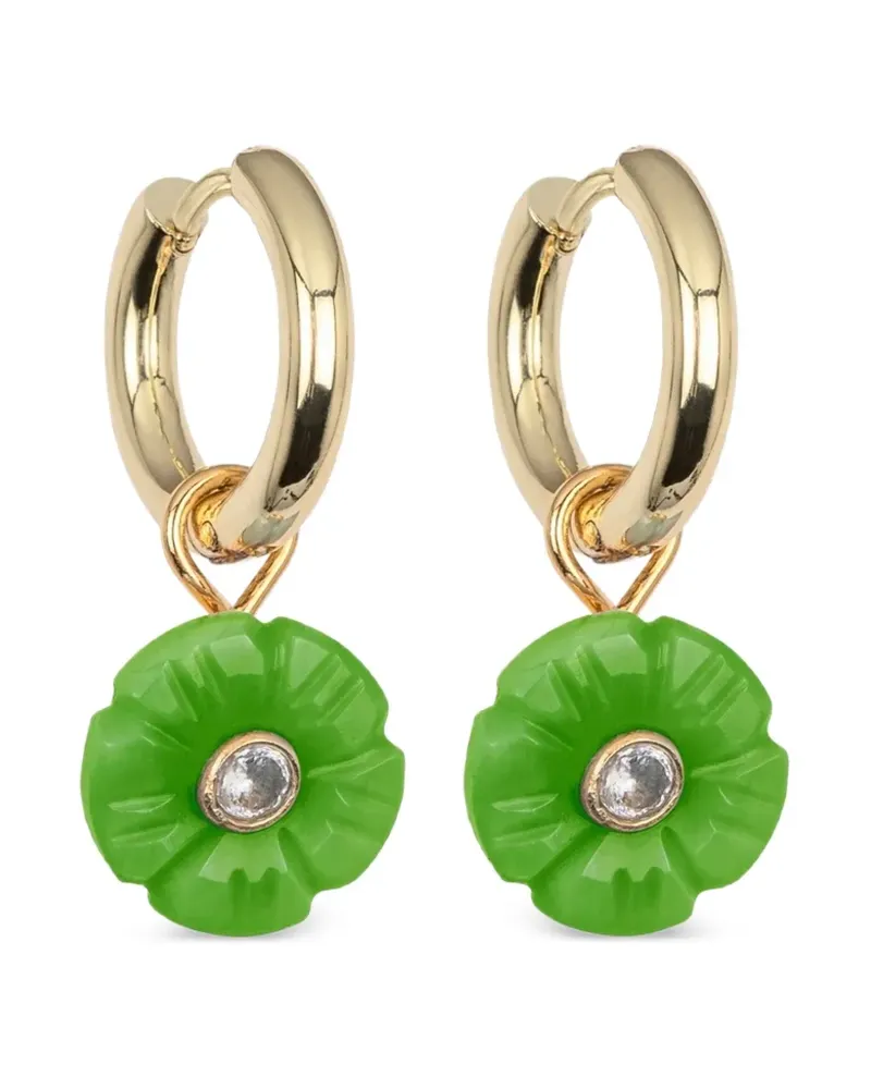 Jennifer Behr Lillian Ohrringe mit Blume - Gold Gold