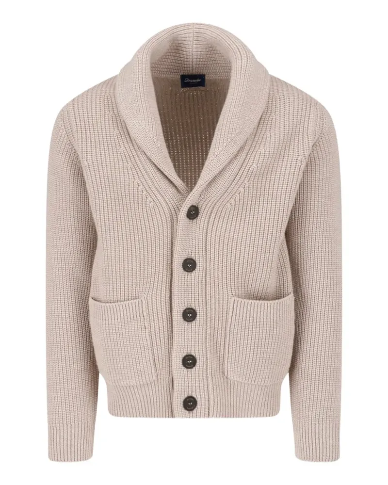 Drumohr  shawl-collar chunky-knit cardigan - Nude Nude