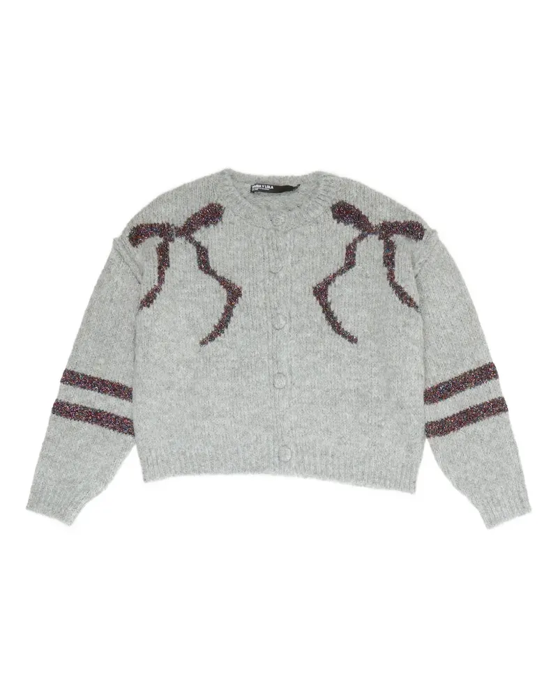 BIMBA Y LOLA Cardigan mit Schleifendetail - Grau Grau