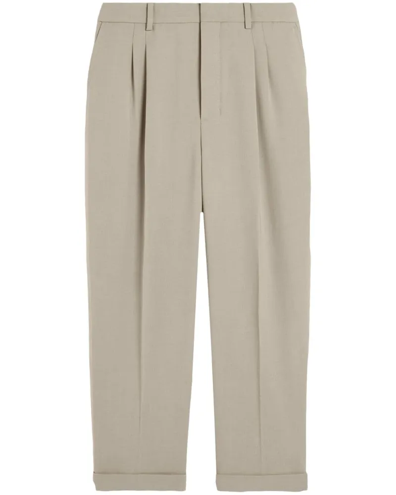 AMI Paris Tapered-Hose mit Bügelfalten - Nude Nude