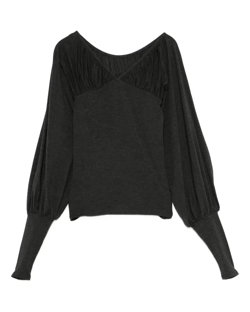 Paloma Wool Geraffte Bluse - Grau Grau