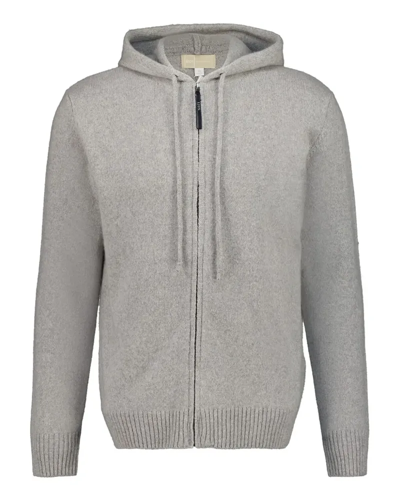 120% Lino zipper knitted jacket - Grau Grau