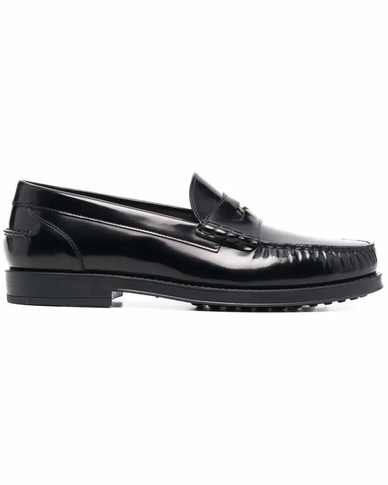 TOD'S Loafer mit Logo-Schild - Schwarz Schwarz