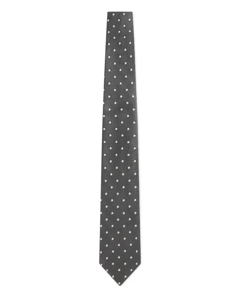 Tom Ford Seidenkrawatte mit Polka Dots - Grau Grau