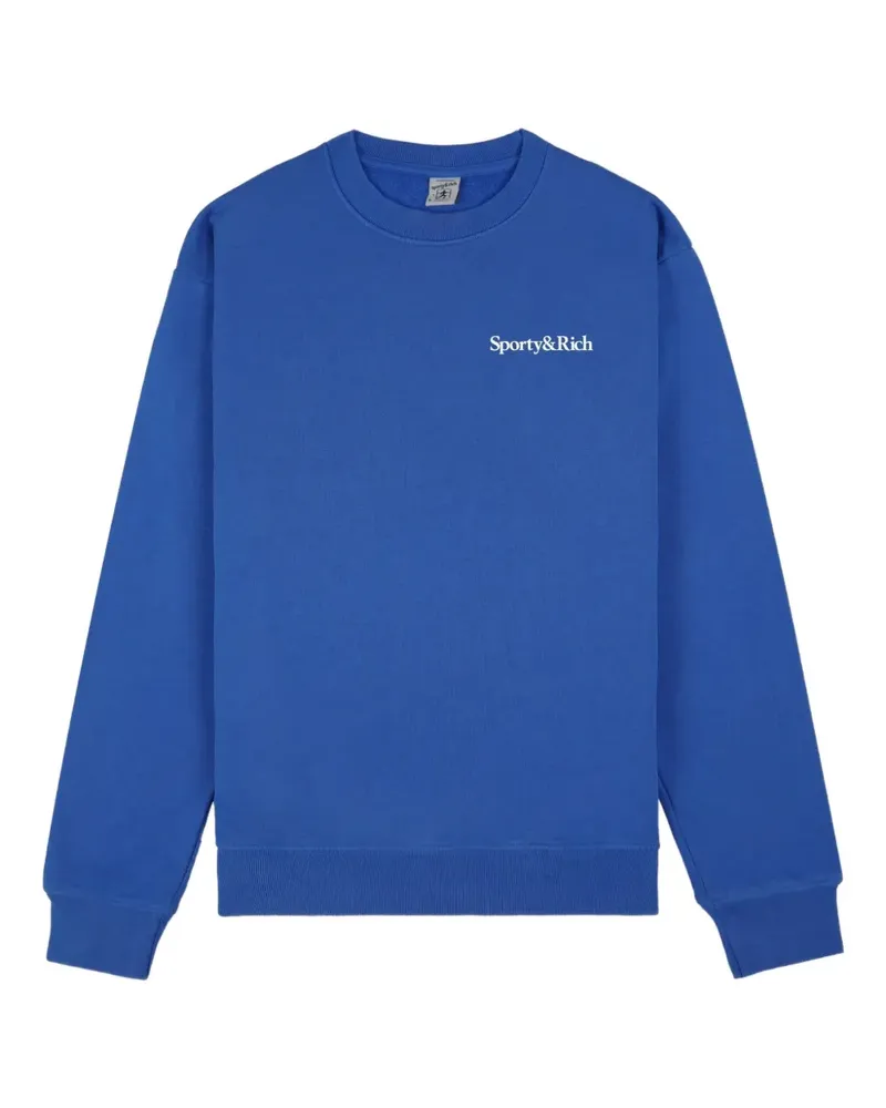 SPORTY & RICH Health is Wealth Sweatshirt - Blau Blau