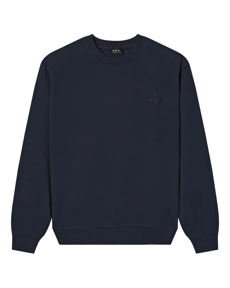 A.P.C. Cohby Sweatshirt mit Stickerei - Blau Blau