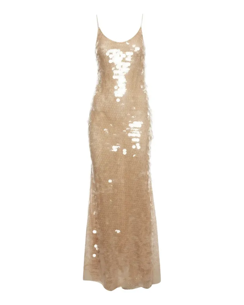 The New Arrivals Ilkyaz Ozel Gwyneth Maxikleid mit U-Ausschnitt - Nude Nude