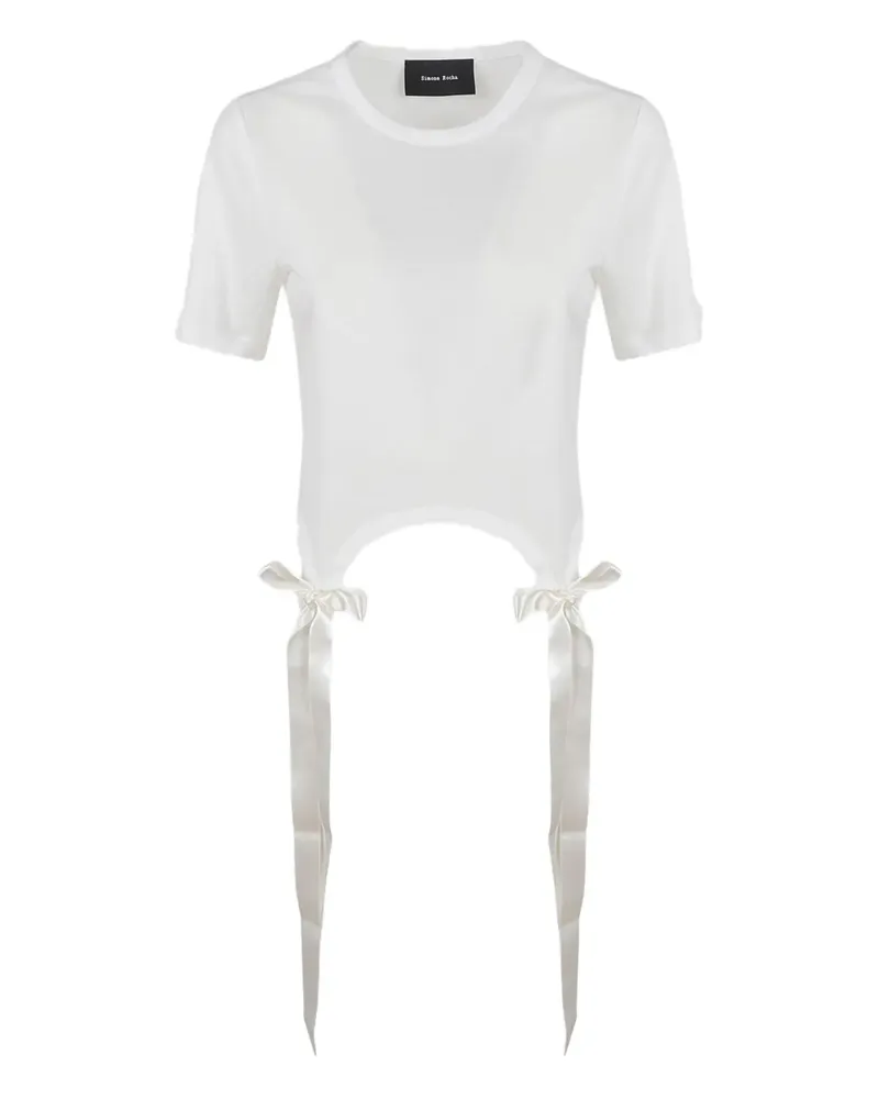 Simone Rocha bow-tails short-sleeve T-shirt - Weiß Weiß