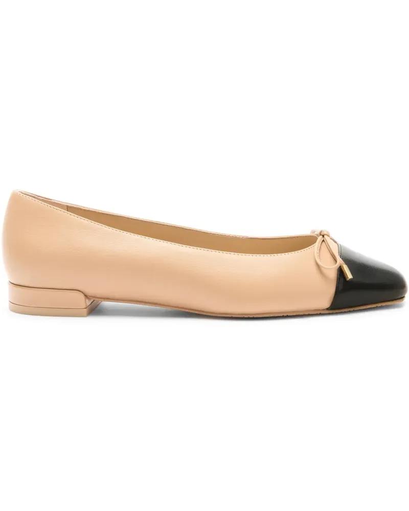 Stuart Weitzman Sleek Bow Ballerinas - Nude Nude