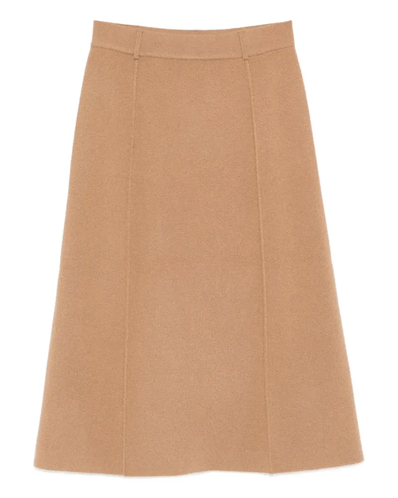 Lisa Yang Ruthie seam-detail midi skirt - Nude Nude