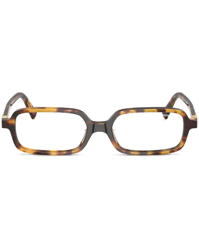 Miu Miu Sonnenbrille mit eckigem Gestell - Braun Braun