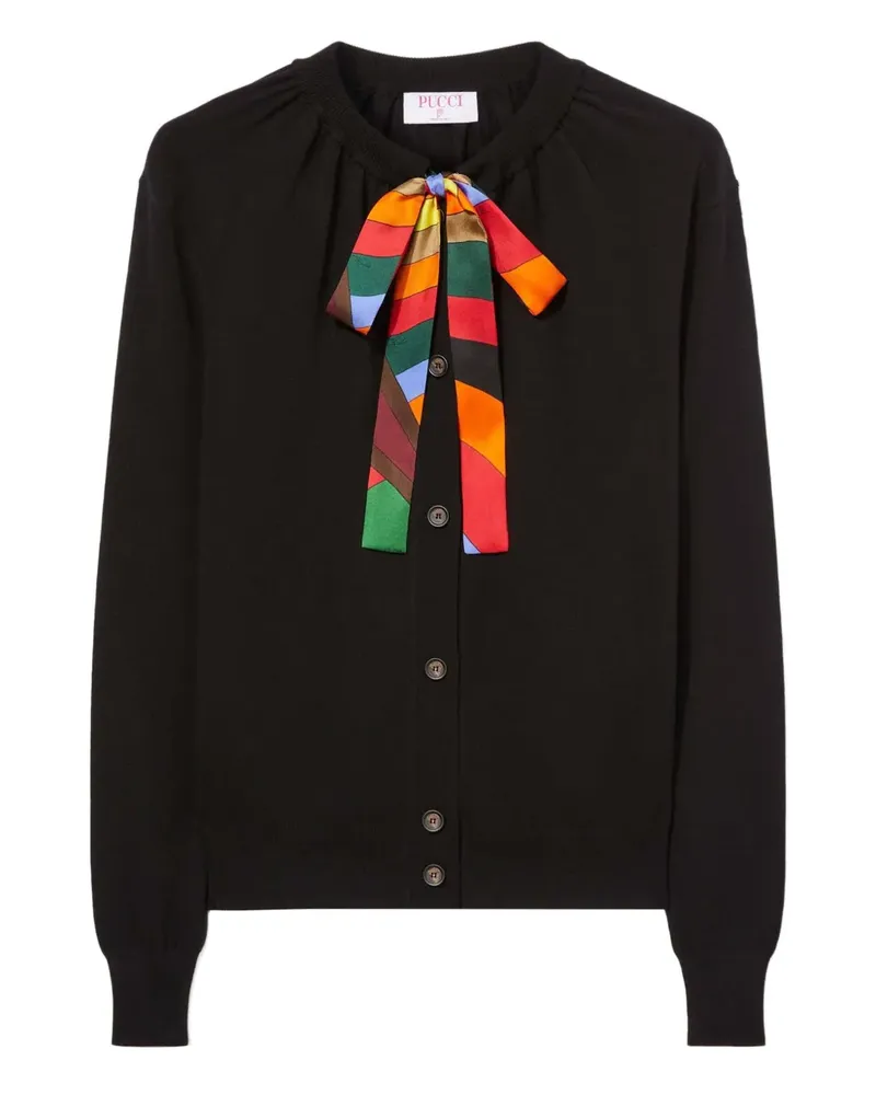 Emilio Pucci print silk-twill cardigan - Schwarz Schwarz