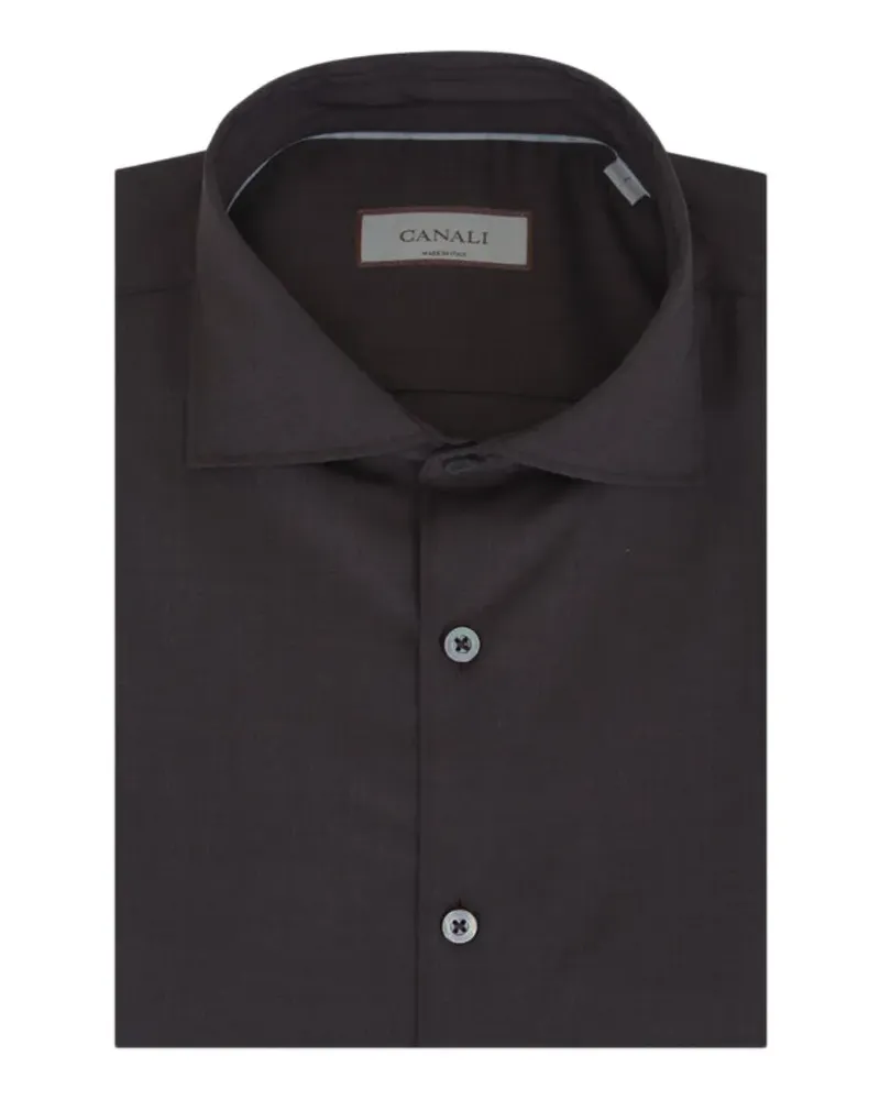 Canali Klassisches Hemd - Braun Braun