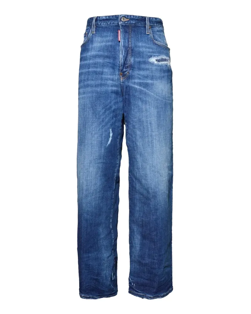Dsquared2 distressed whiskered jeans - Blau Blau