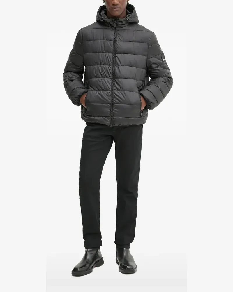 Karl Lagerfeld Gesteppte Kapuzenjacke - Schwarz Schwarz