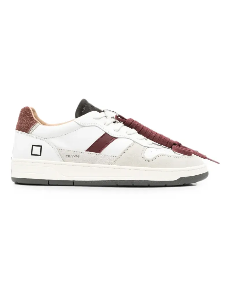 D.A.T.E. Court 2.0 Vintage panelled leather sneakers - Weiß Weiß