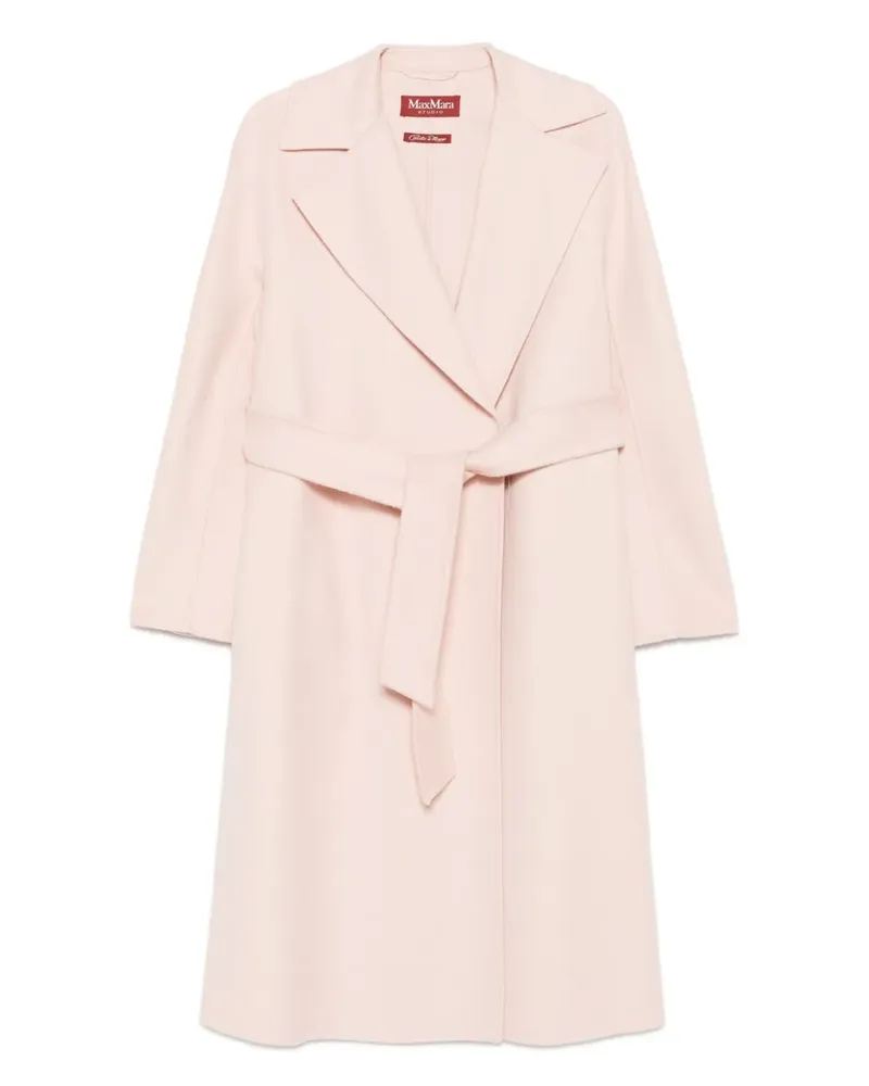 Max Mara Einreihiger Mantel mit Gürtel - Rosa Rosa