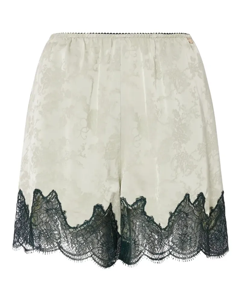 Liu Jo jacquard shorts with lace details - Grün Grün