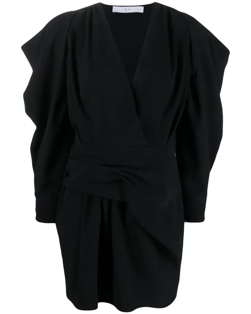 IRO Kleid mit geraffter Taille - Schwarz Schwarz