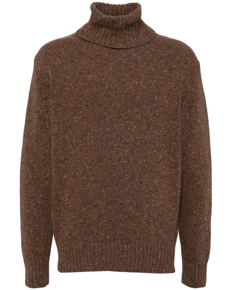 Universal Works Tweed-Pullover mit Rollkragen - Braun Braun