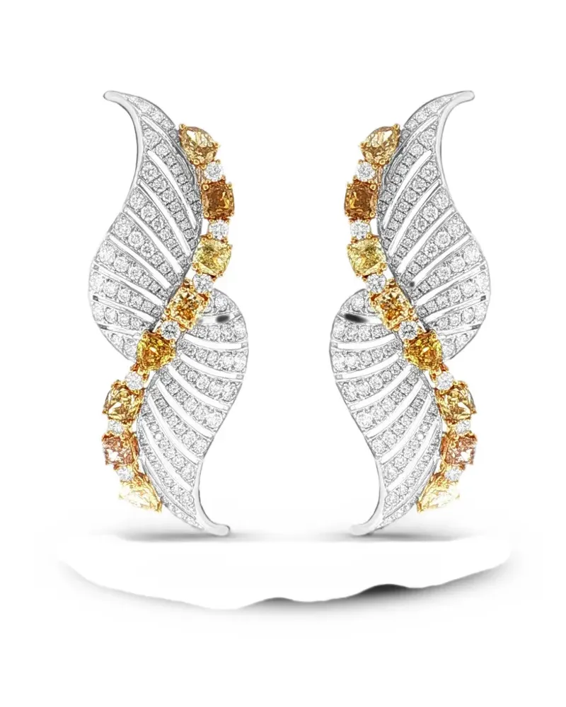HYT Jewelry Wing Ohrringe mit Diamanten - Silber Silber