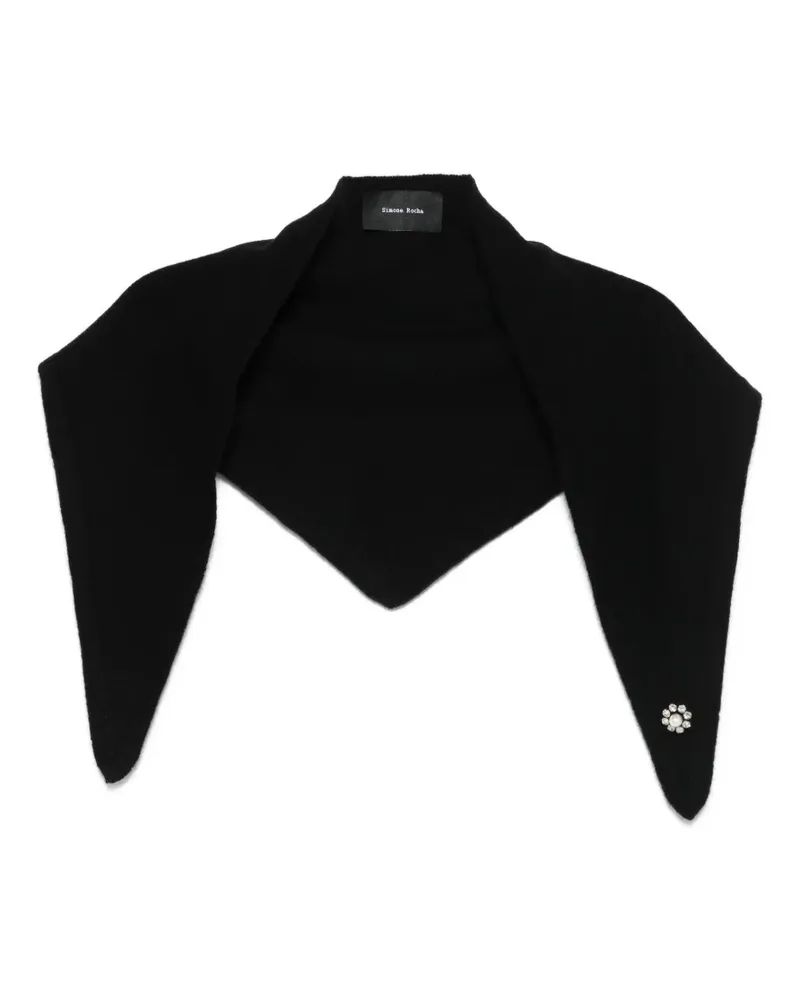 Simone Rocha Halstuch mit Verzierung - Schwarz Schwarz