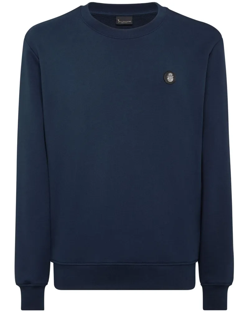 Billionaire Sweatshirt mit Logo-Patch - Blau Blau